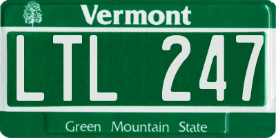 VT license plate LTL247