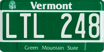 VT license plate LTL248