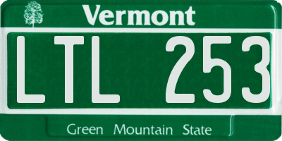 VT license plate LTL253