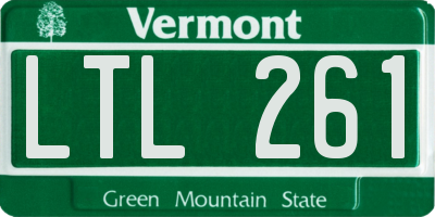 VT license plate LTL261