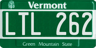 VT license plate LTL262