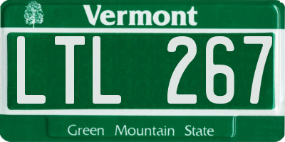 VT license plate LTL267