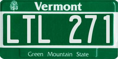 VT license plate LTL271