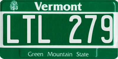 VT license plate LTL279