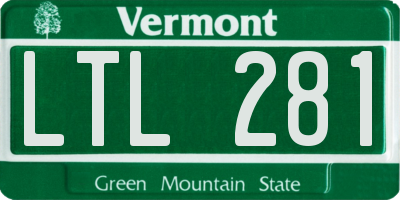 VT license plate LTL281