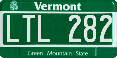 VT license plate LTL282