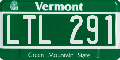 VT license plate LTL291