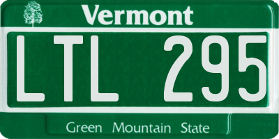 VT license plate LTL295