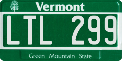 VT license plate LTL299