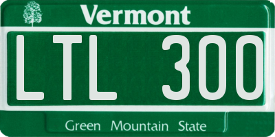 VT license plate LTL300