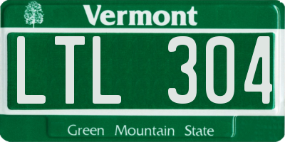 VT license plate LTL304