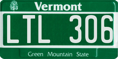VT license plate LTL306