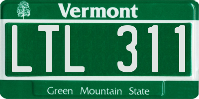 VT license plate LTL311