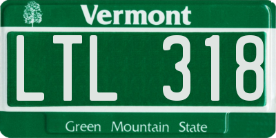 VT license plate LTL318
