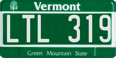 VT license plate LTL319