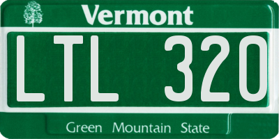 VT license plate LTL320