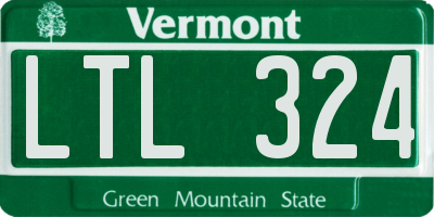 VT license plate LTL324