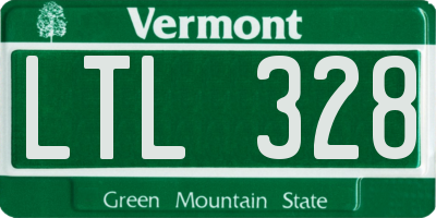 VT license plate LTL328