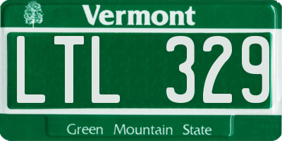 VT license plate LTL329