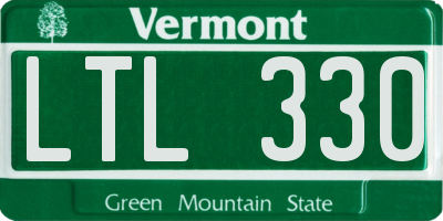 VT license plate LTL330