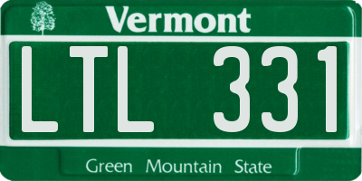 VT license plate LTL331