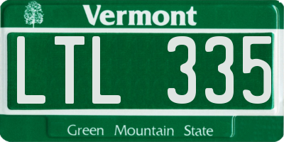VT license plate LTL335