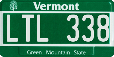 VT license plate LTL338