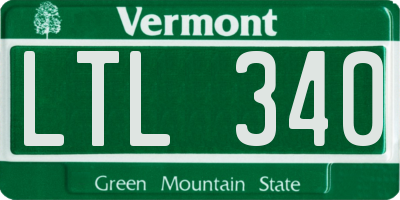 VT license plate LTL340