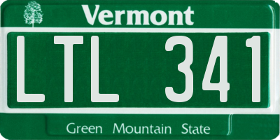 VT license plate LTL341