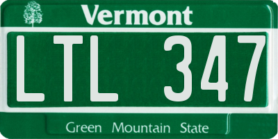 VT license plate LTL347