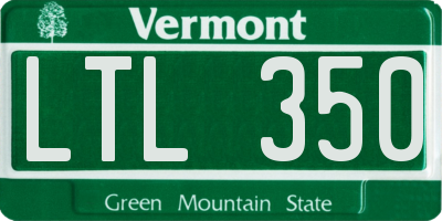 VT license plate LTL350