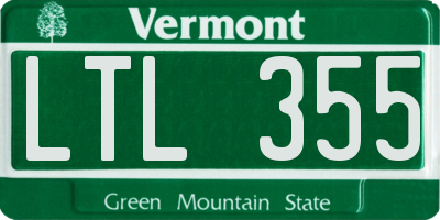 VT license plate LTL355