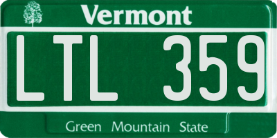 VT license plate LTL359