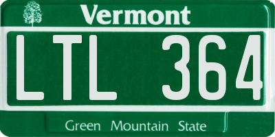 VT license plate LTL364
