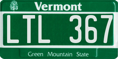 VT license plate LTL367