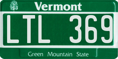 VT license plate LTL369