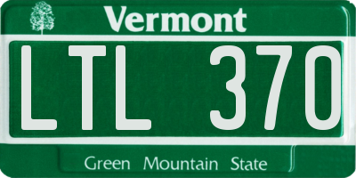 VT license plate LTL370