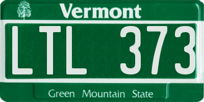 VT license plate LTL373