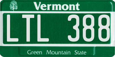 VT license plate LTL388