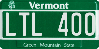 VT license plate LTL400