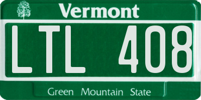 VT license plate LTL408