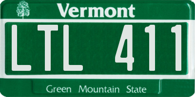 VT license plate LTL411