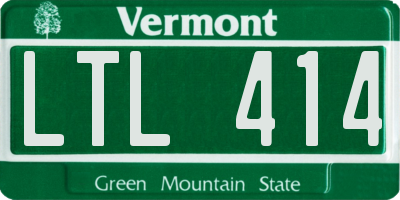 VT license plate LTL414