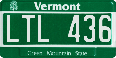 VT license plate LTL436