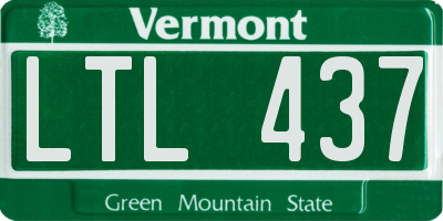 VT license plate LTL437