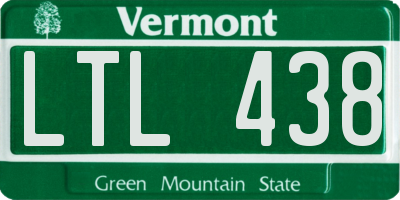 VT license plate LTL438