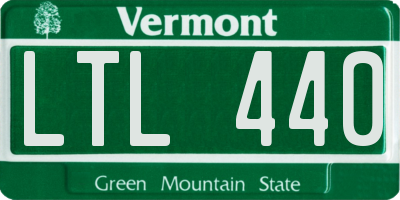 VT license plate LTL440