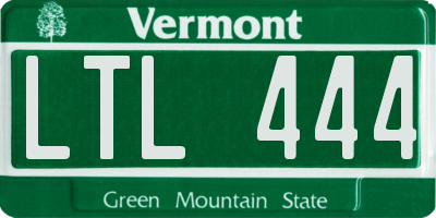 VT license plate LTL444