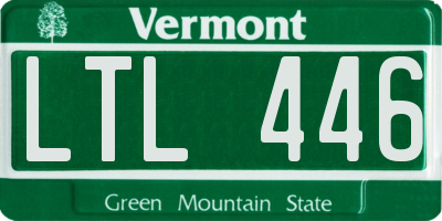VT license plate LTL446