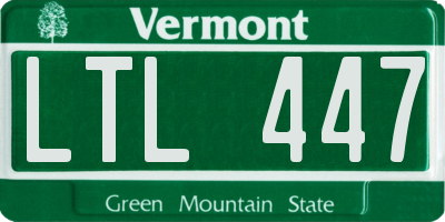 VT license plate LTL447